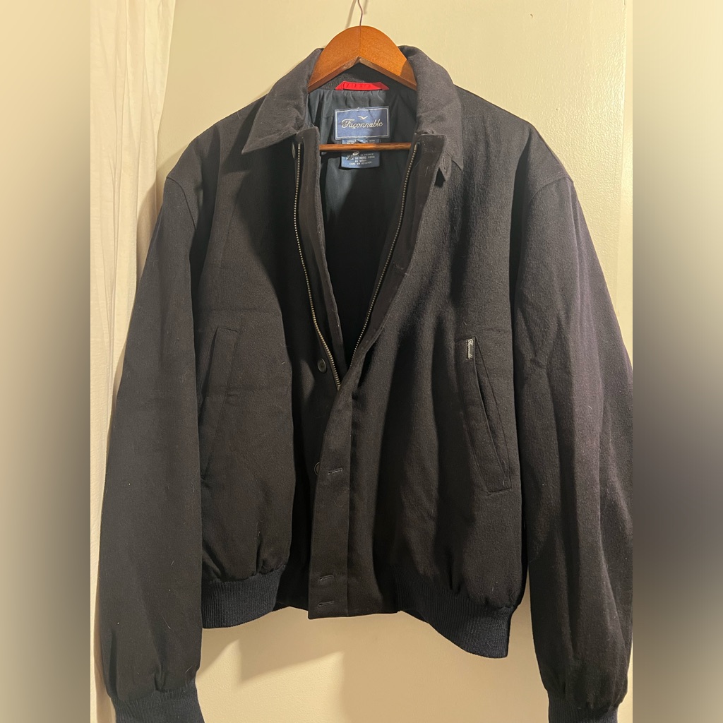 Facconnable Size: M Color: Men’s Black Bomber Jacket Condition: Like New
